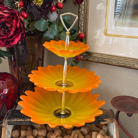Vintage 3 tier serving dish.
